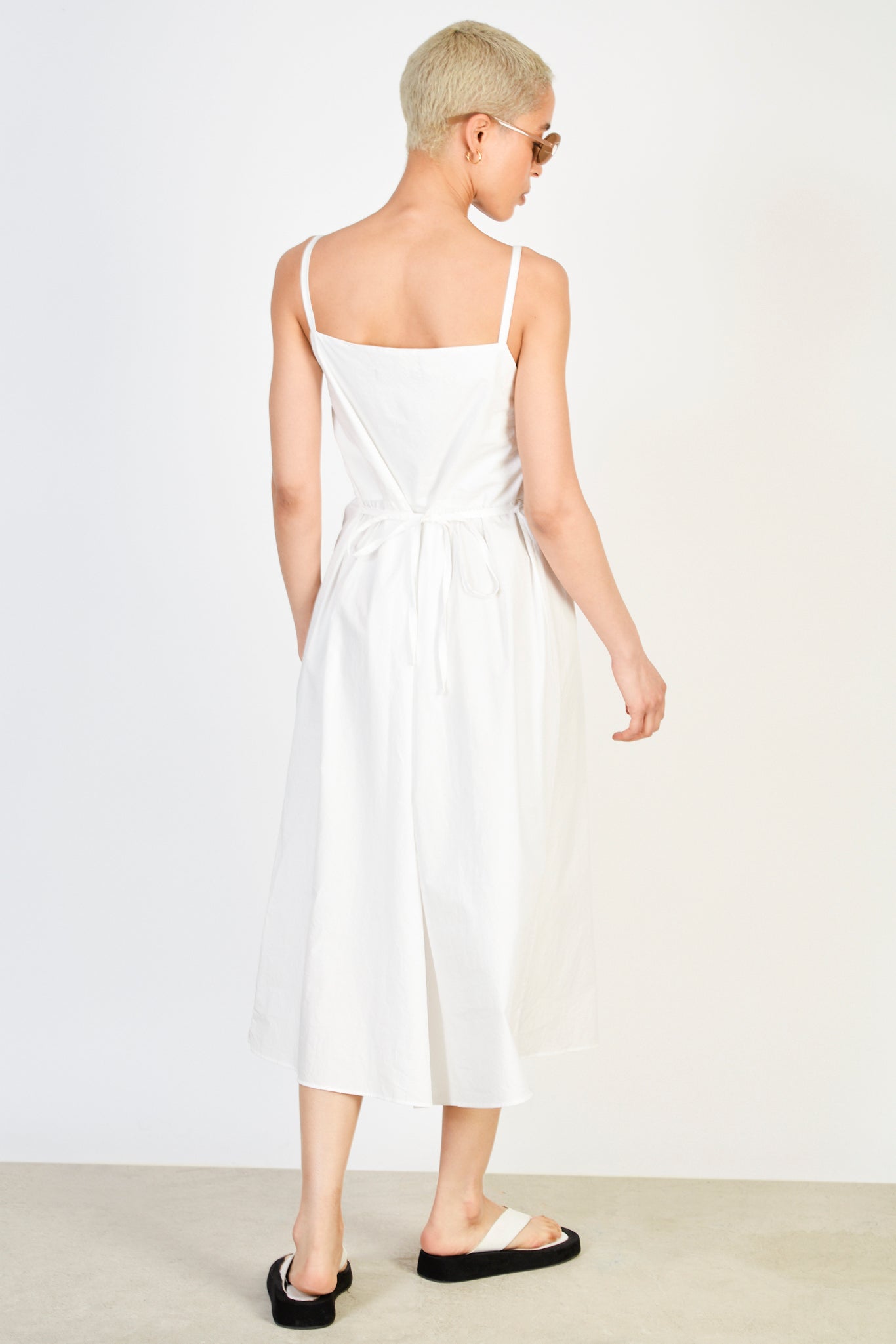 White horizontal tuck bodice dress_2