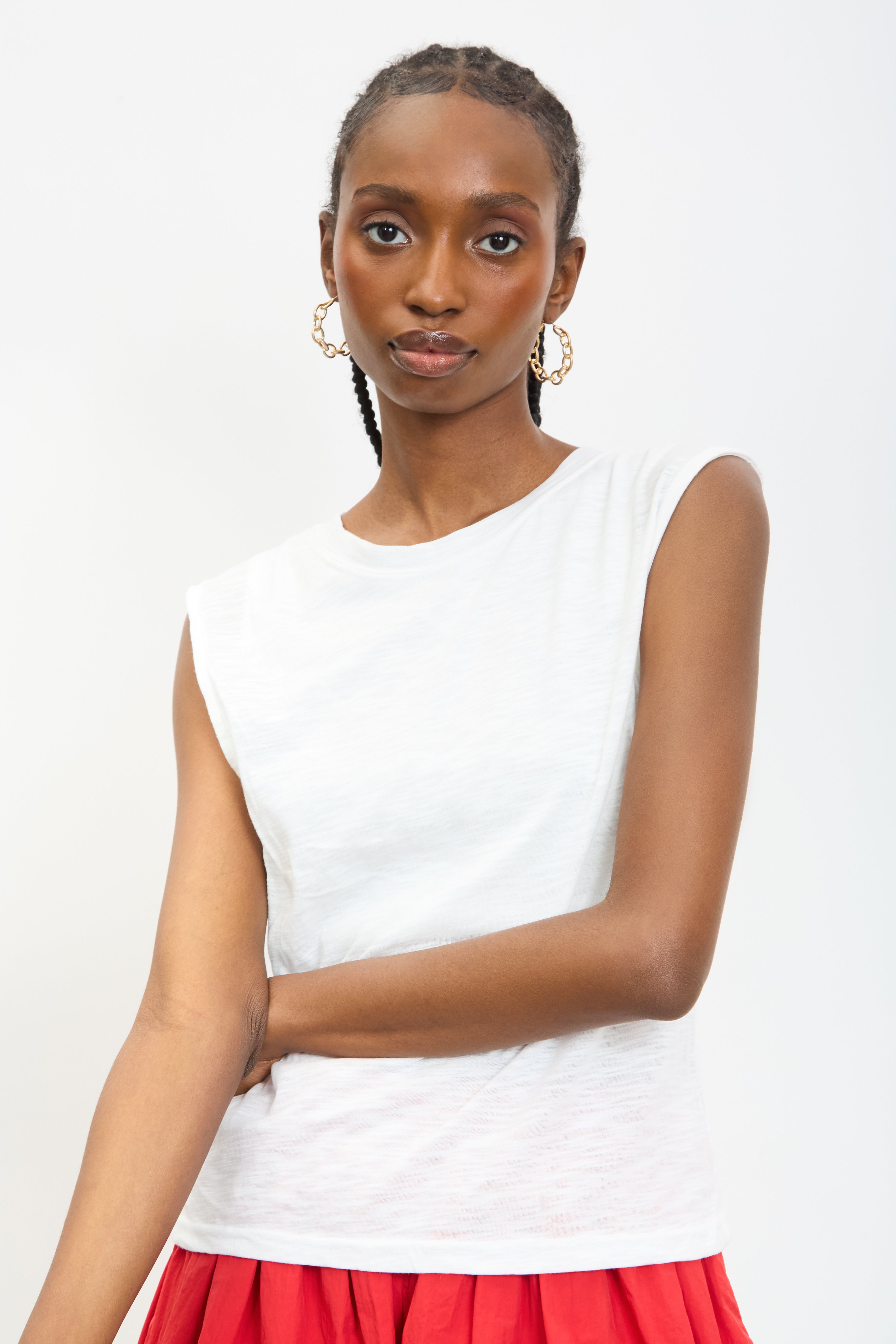 White muscle tank top_1