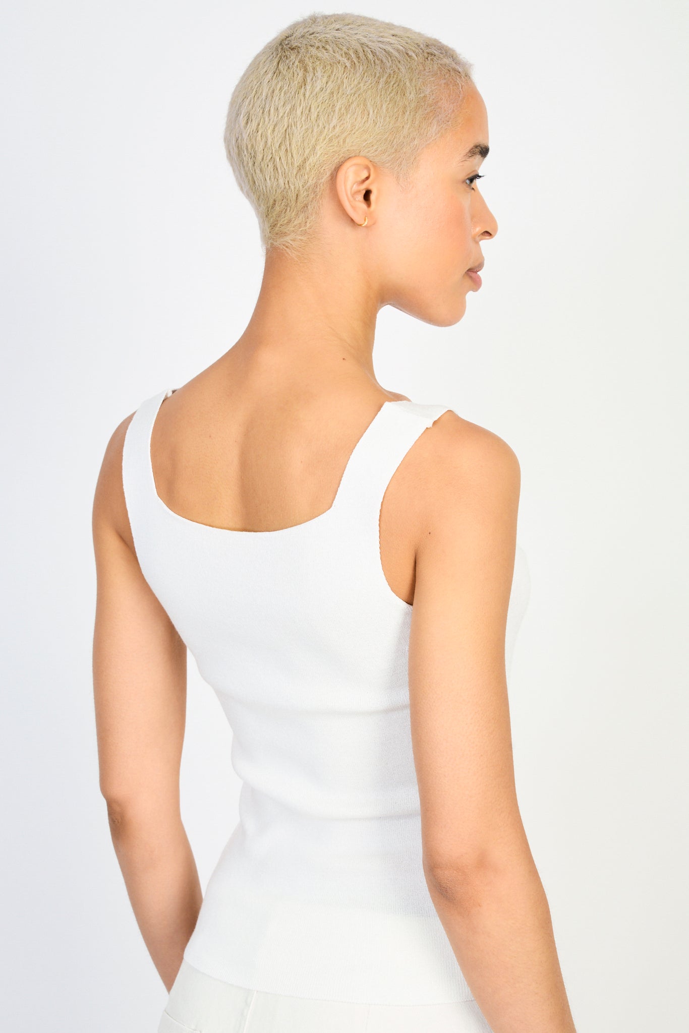 White square neck knit tank_2
