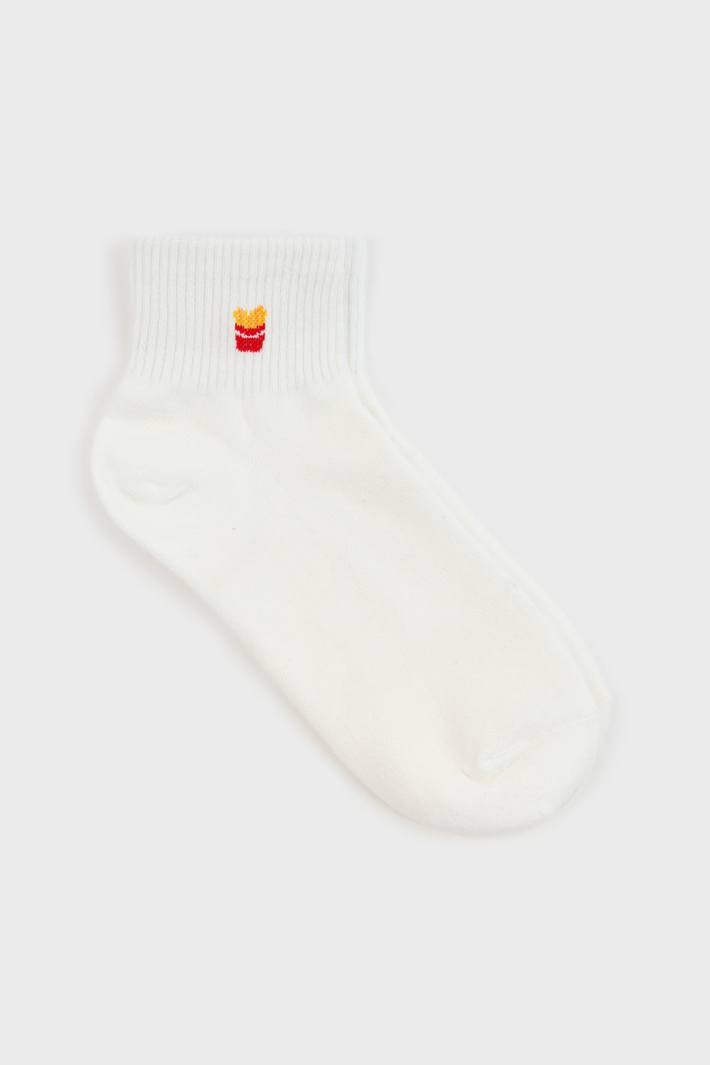 White tiny french fries socks_1