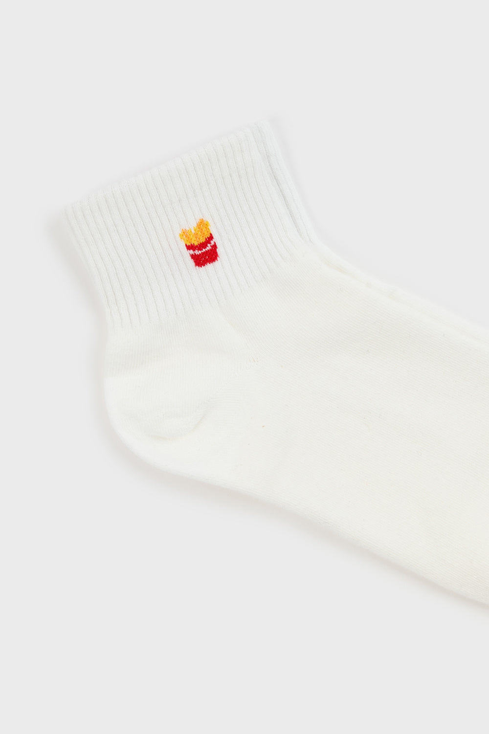 White tiny french fries socks_2