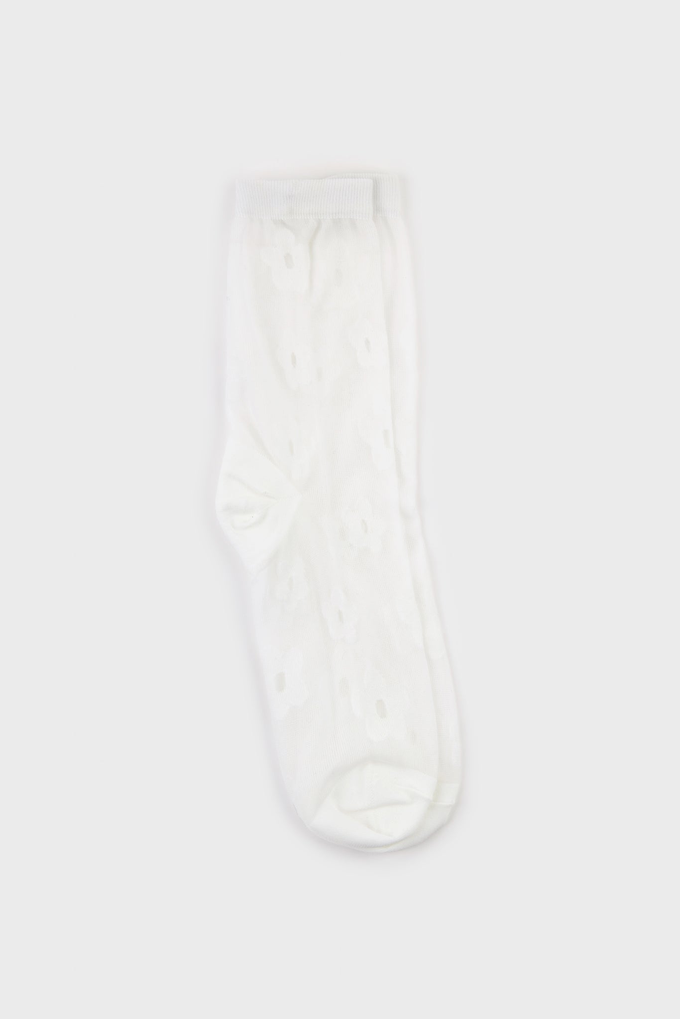 White sheer giant daisy socks_3