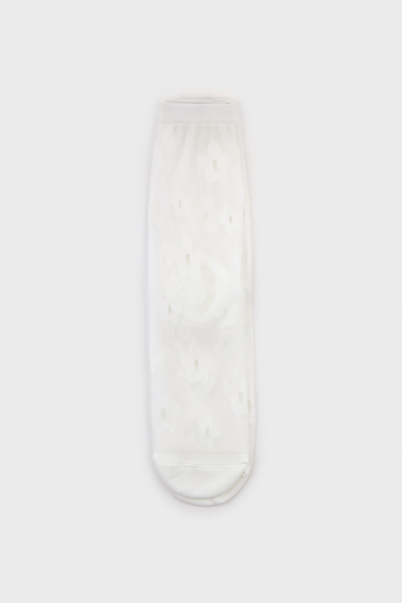 White sheer giant daisy socks_4