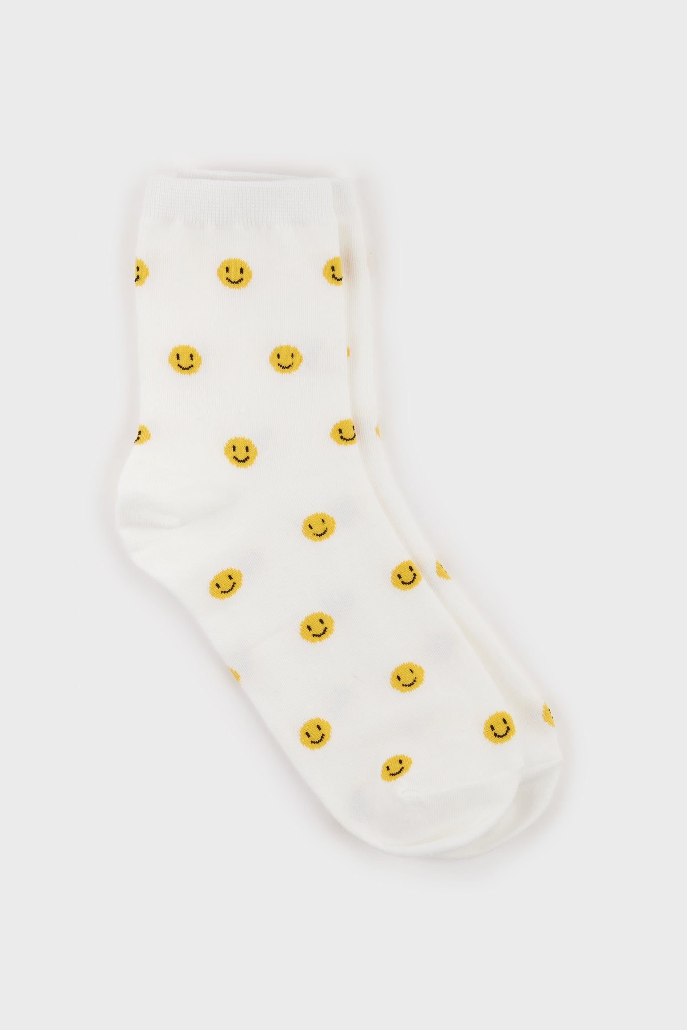 White tiny smiley faces socks_2