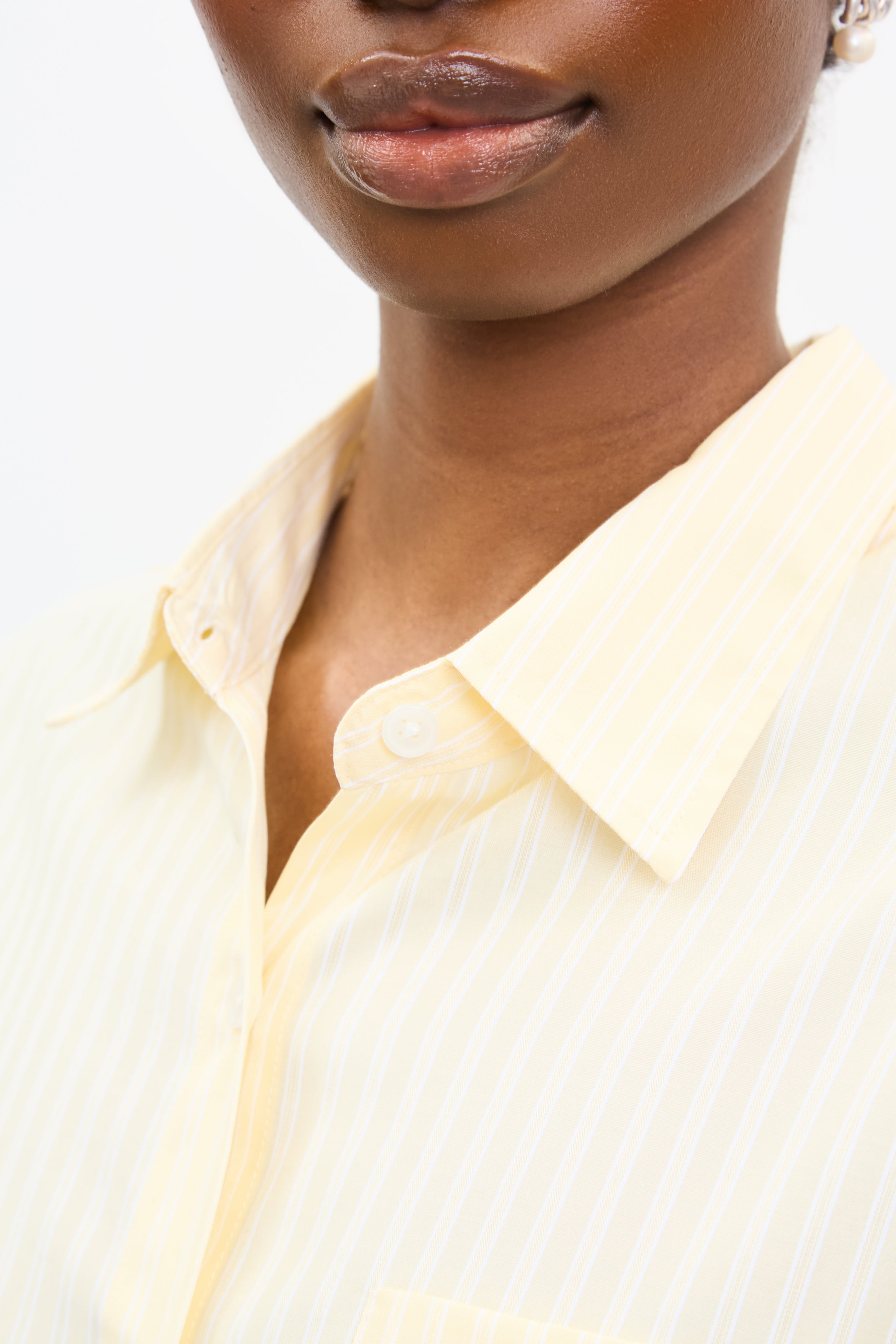 Yellow and white double striped shirt_3