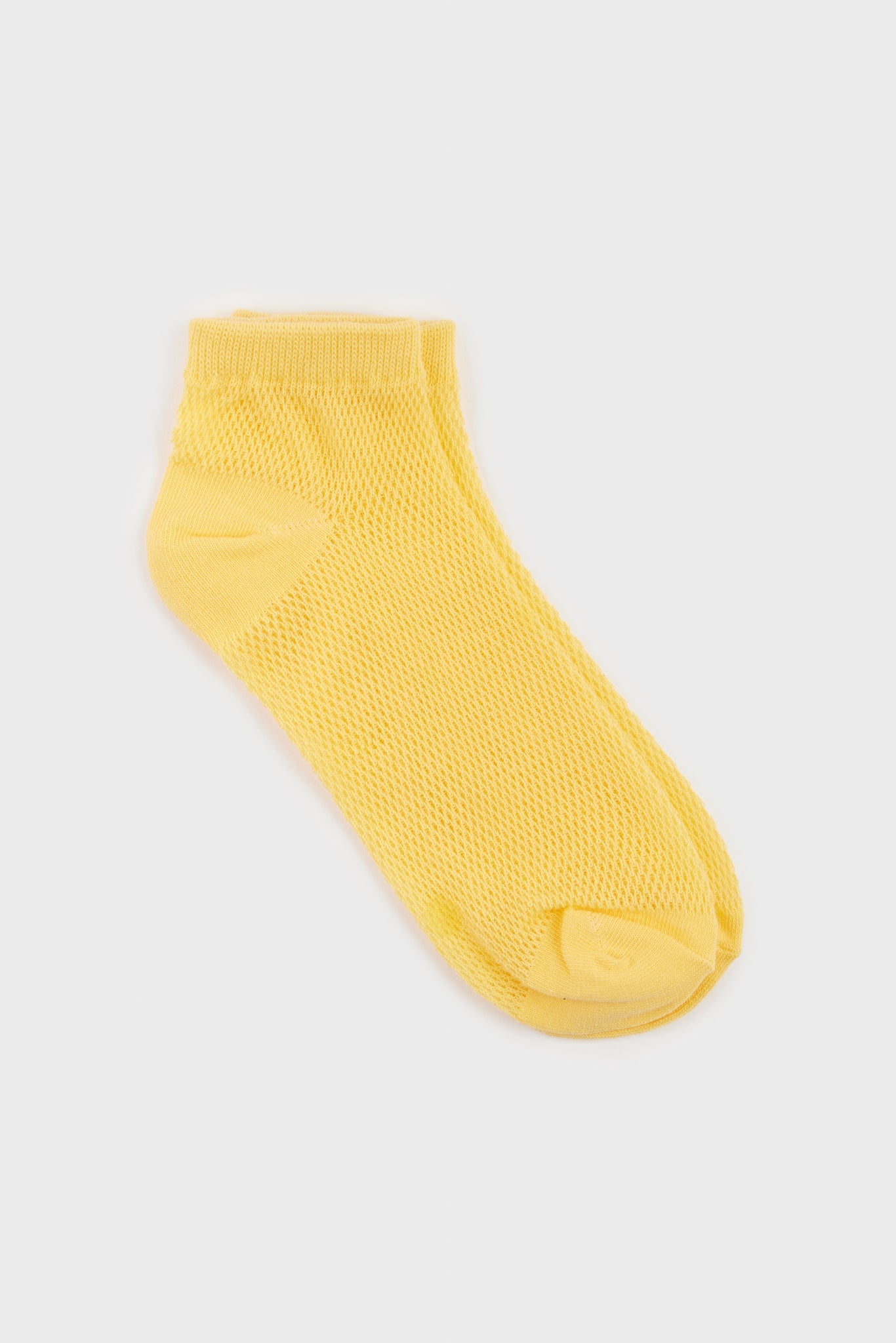 Yellow mesh ankle socks_3