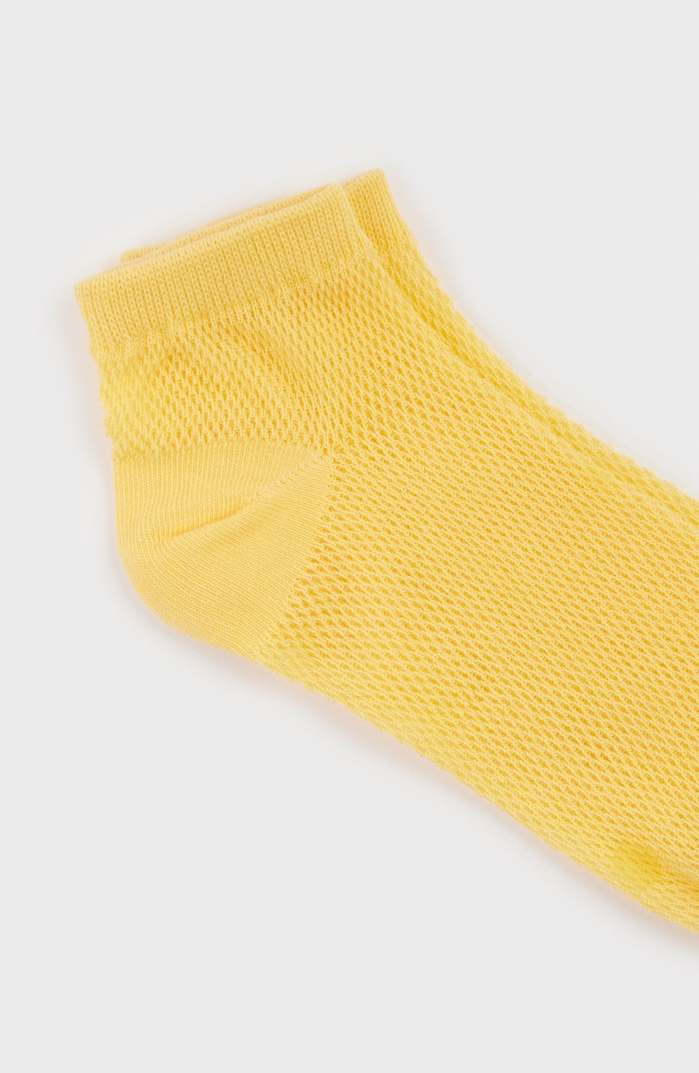 Yellow mesh ankle socks_4