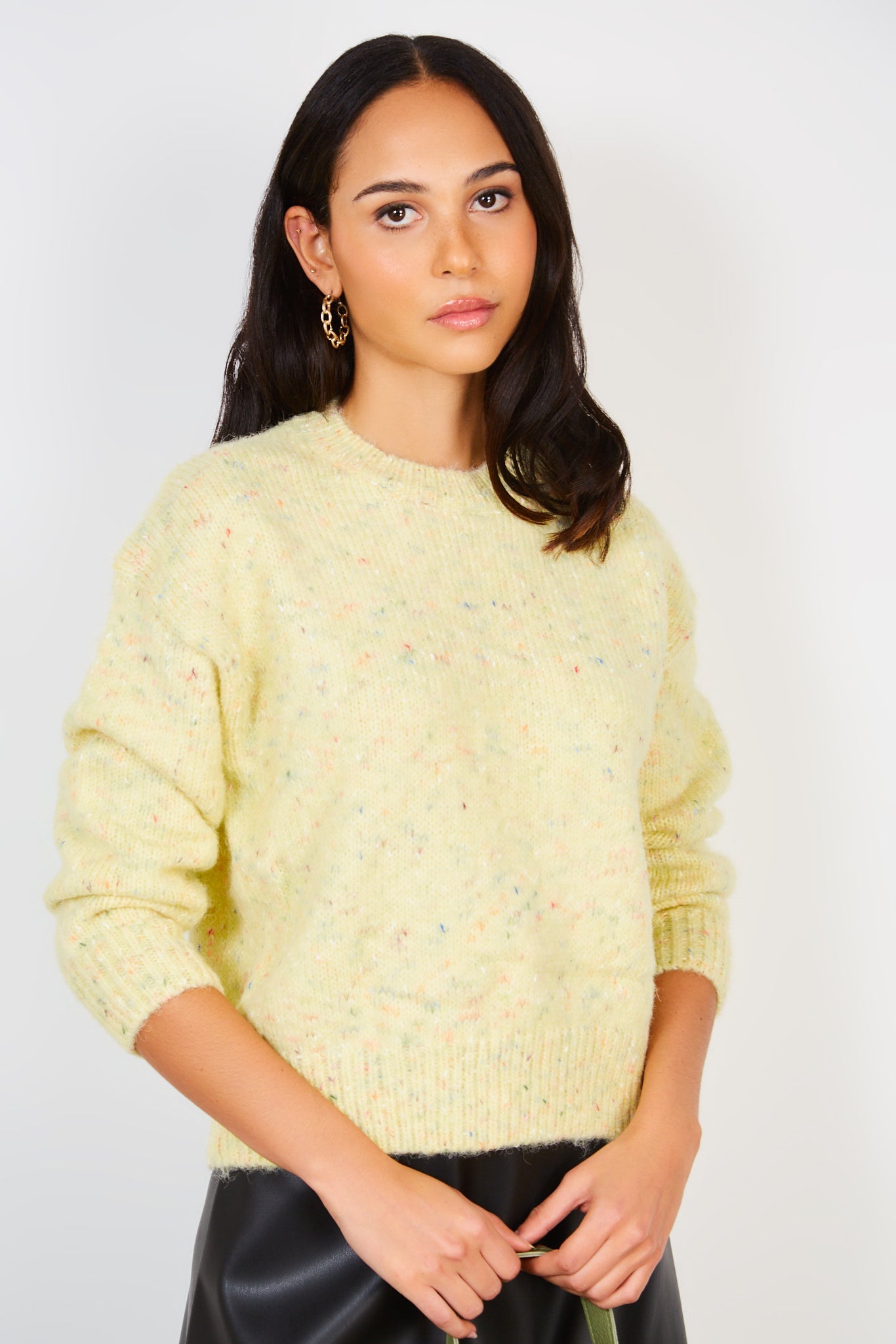 Yellow rainbow fleck smooth jumper_1