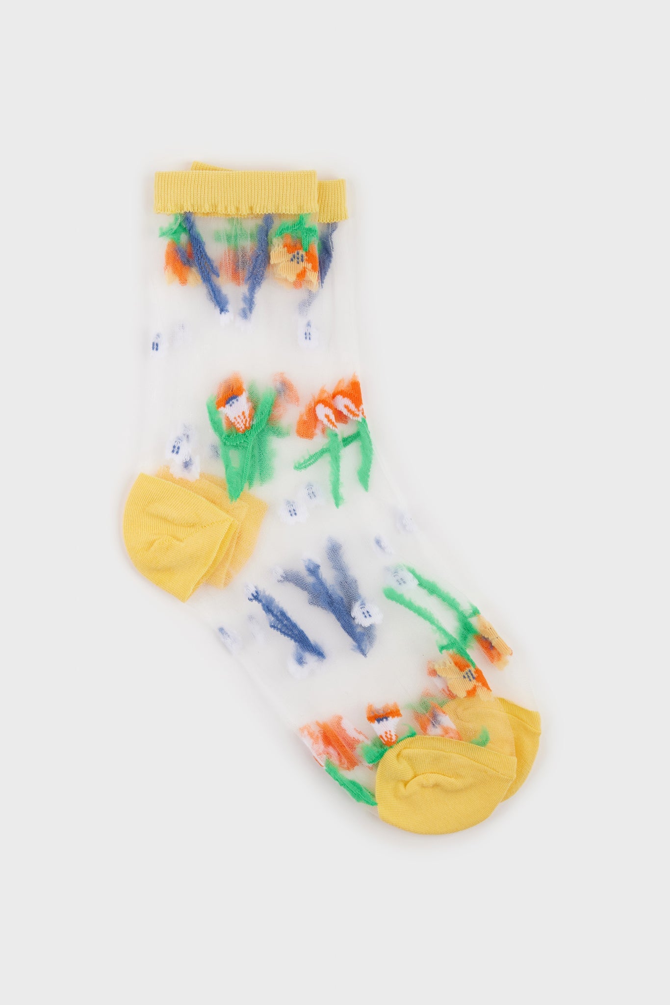 Yellow sheer sprouting garden socks_2