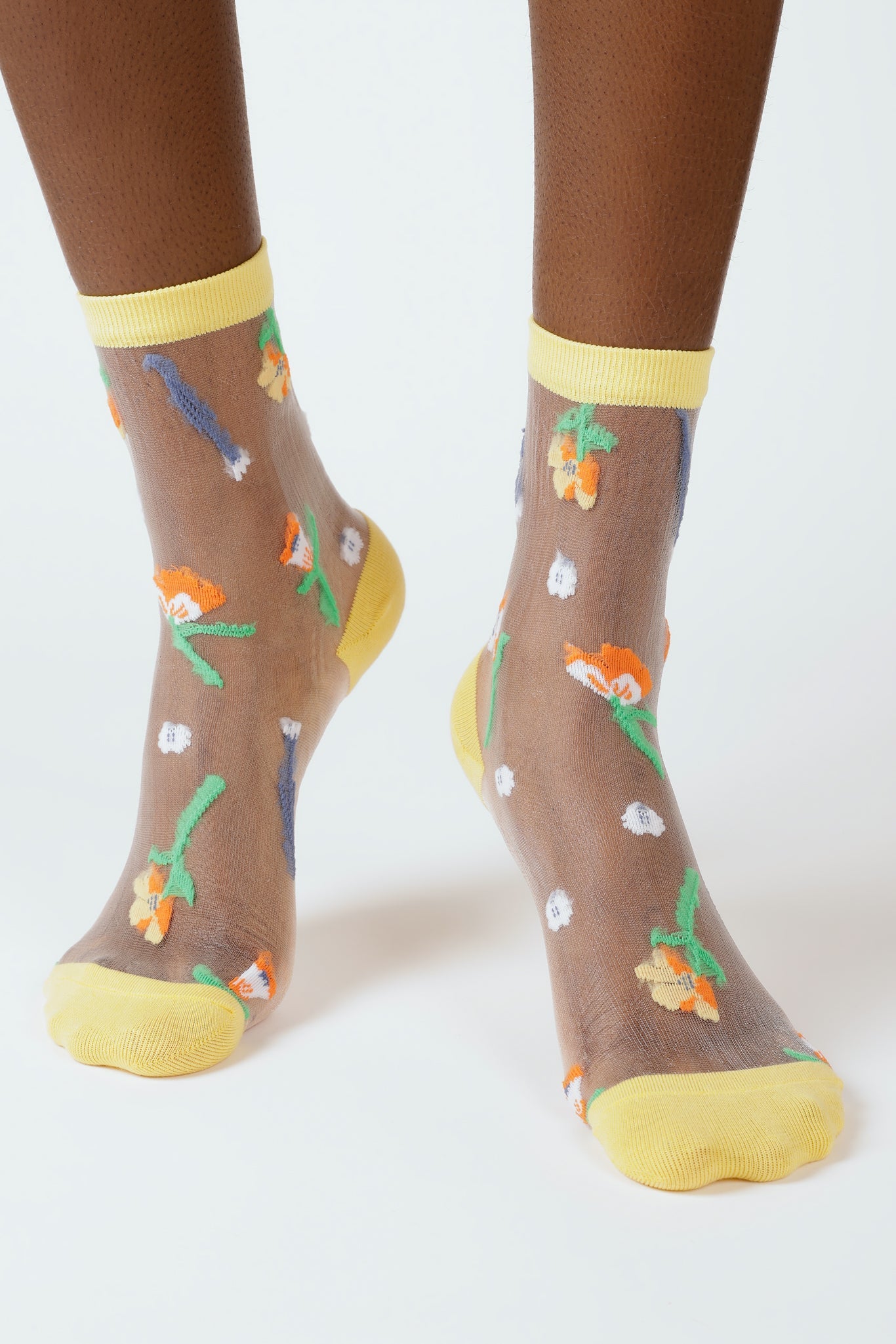 Yellow sheer sprouting garden socks_4