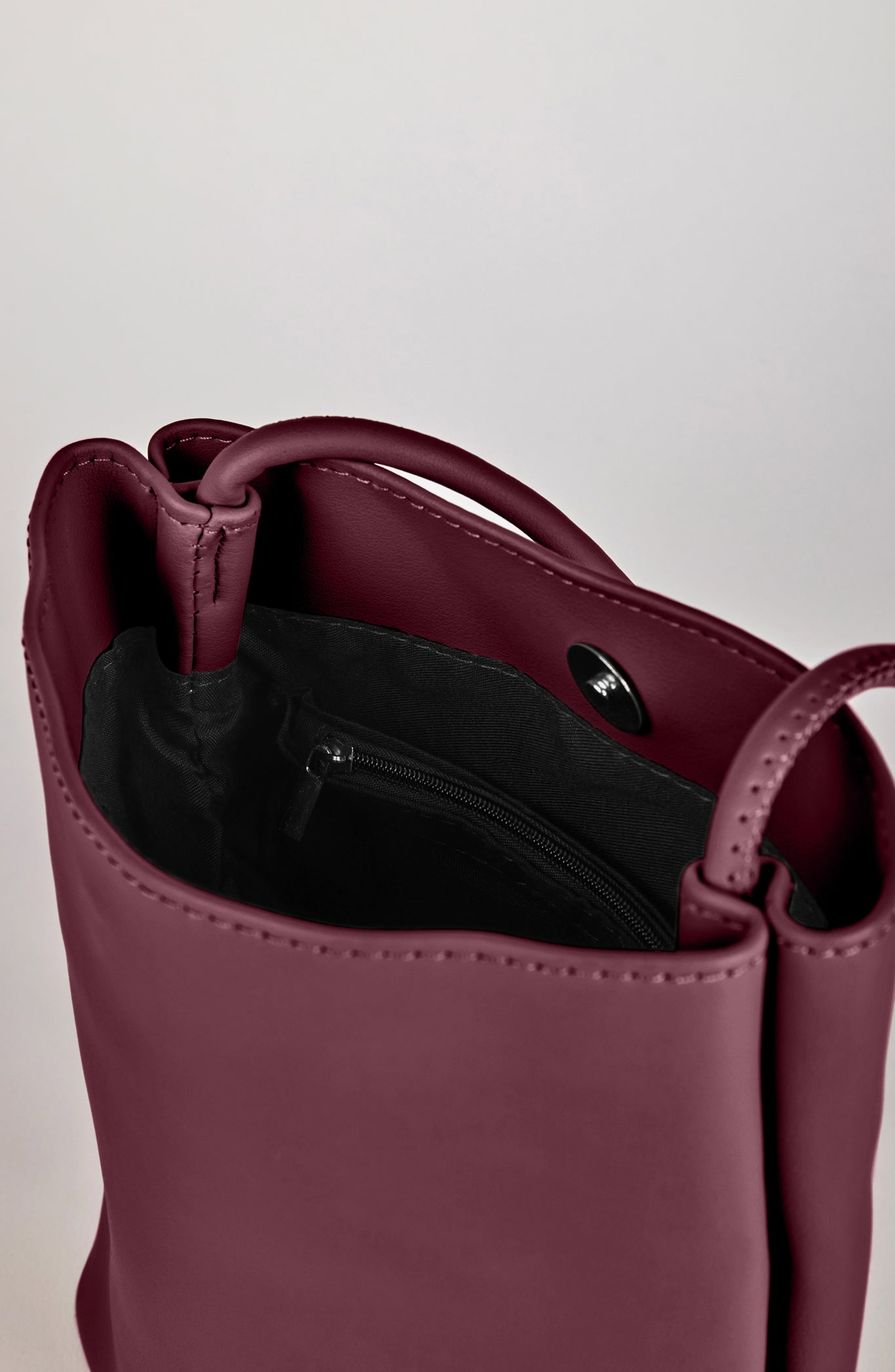 Burgundy vegan leather small cross body bag_3
