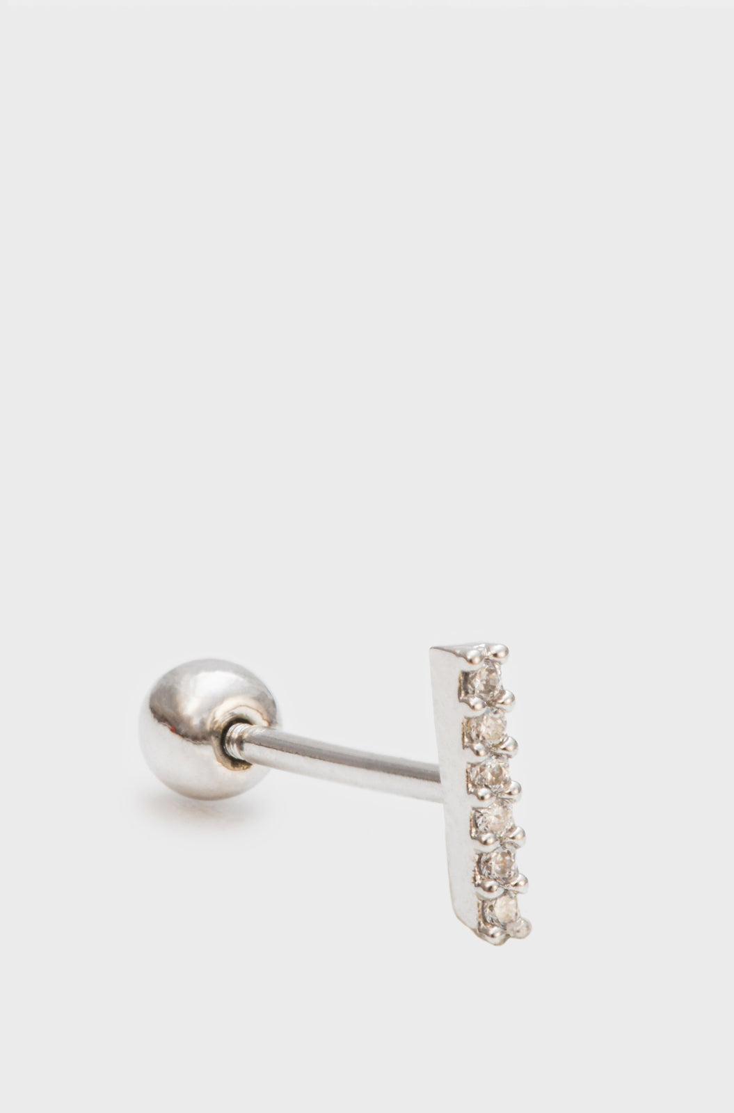 Silver tiny diamante bar stud_2