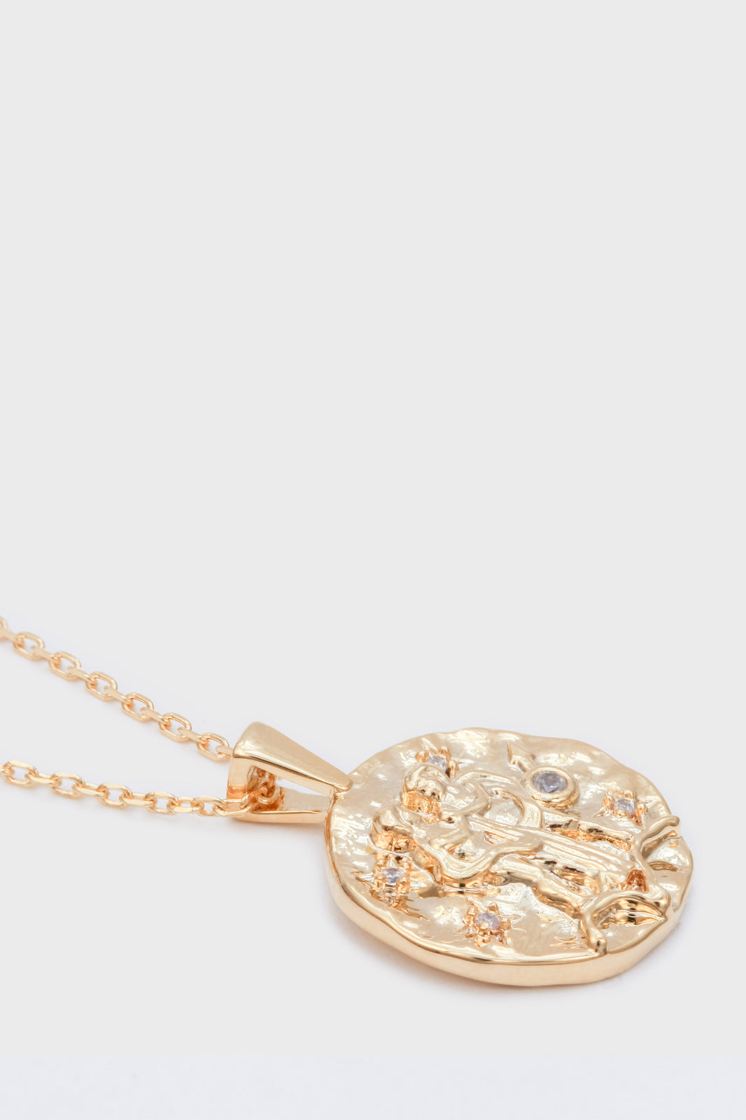 Gold zodiac charm necklace - Gemini_2