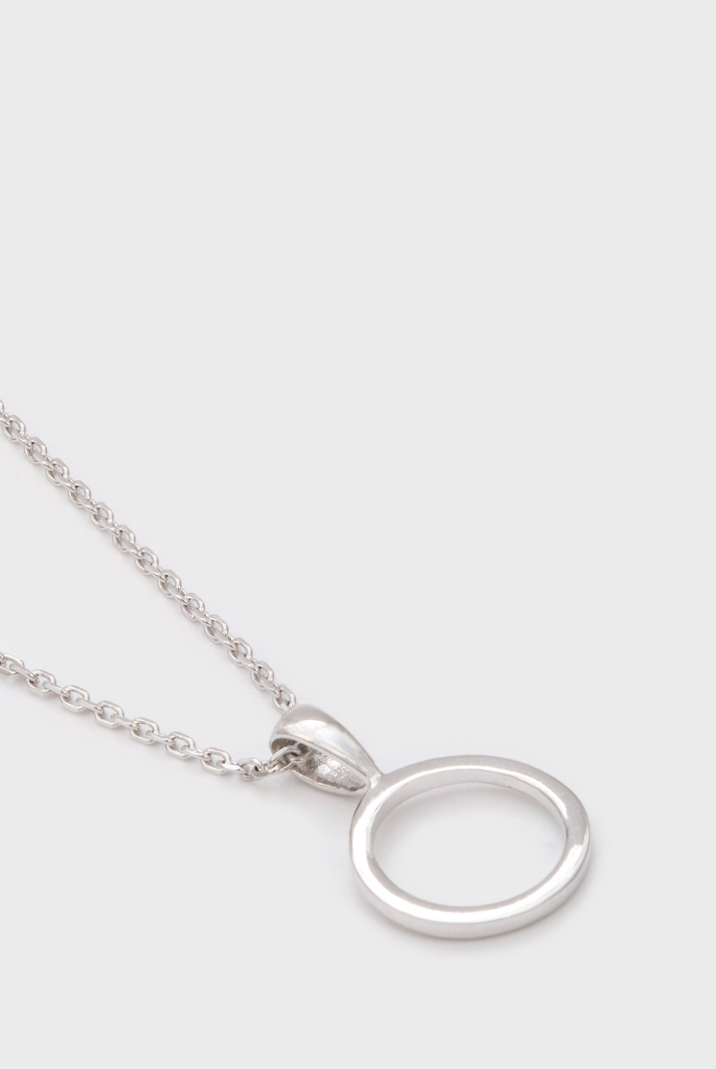 Charm necklace - Silver name initial letter 'O'_2