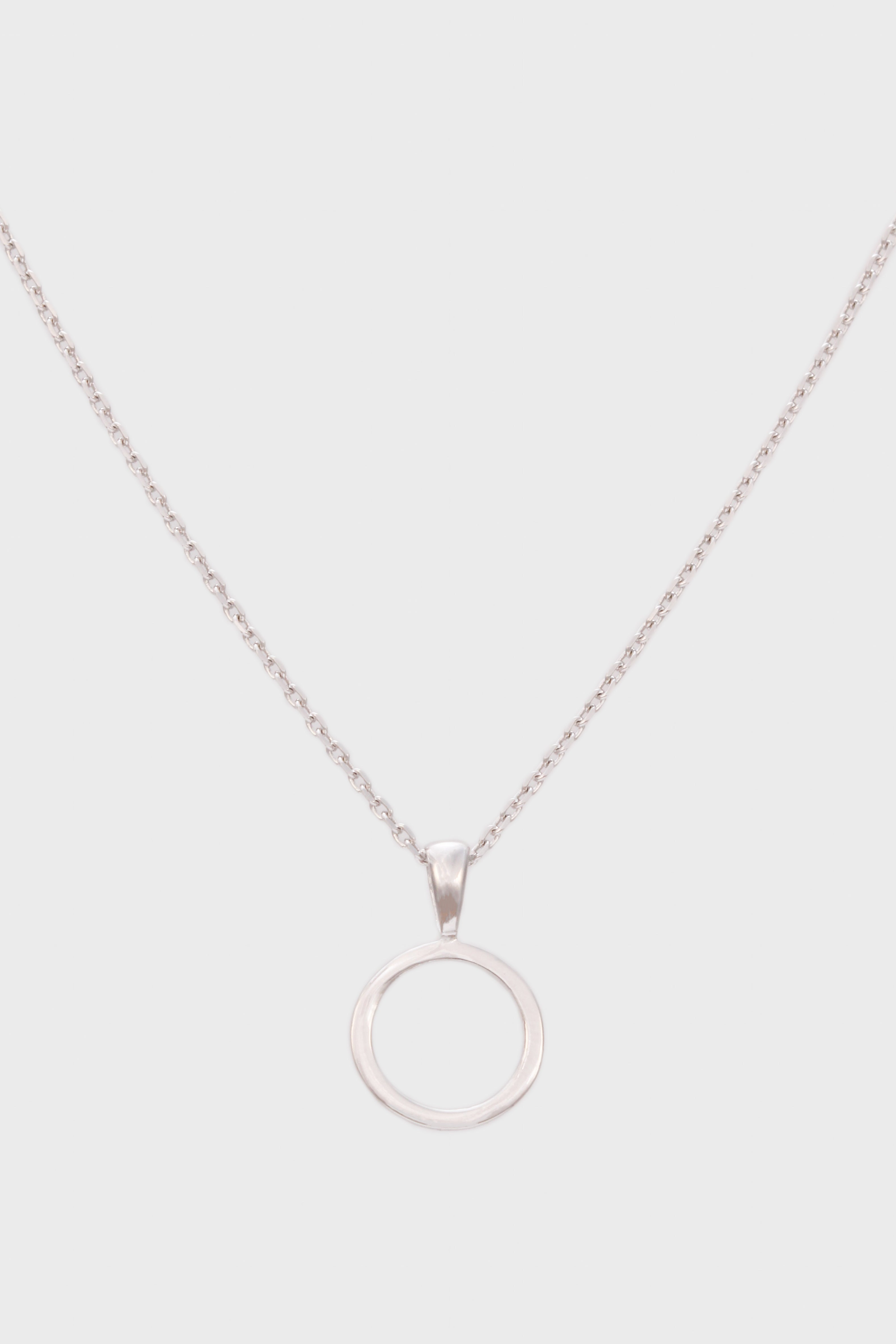 Charm necklace - Silver name initial letter 'O'_1