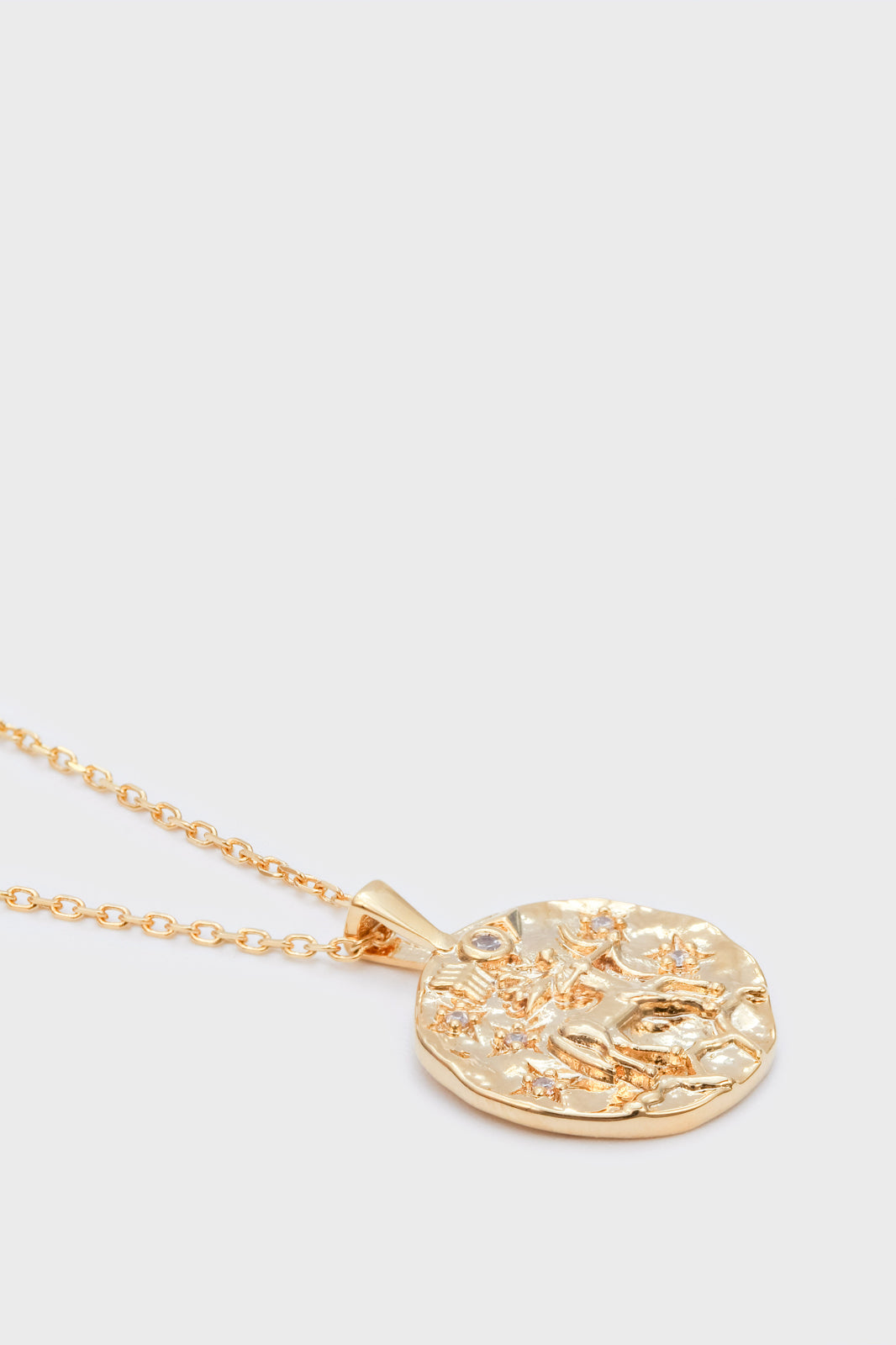 Gold zodiac charm necklace - Sagittarius_1