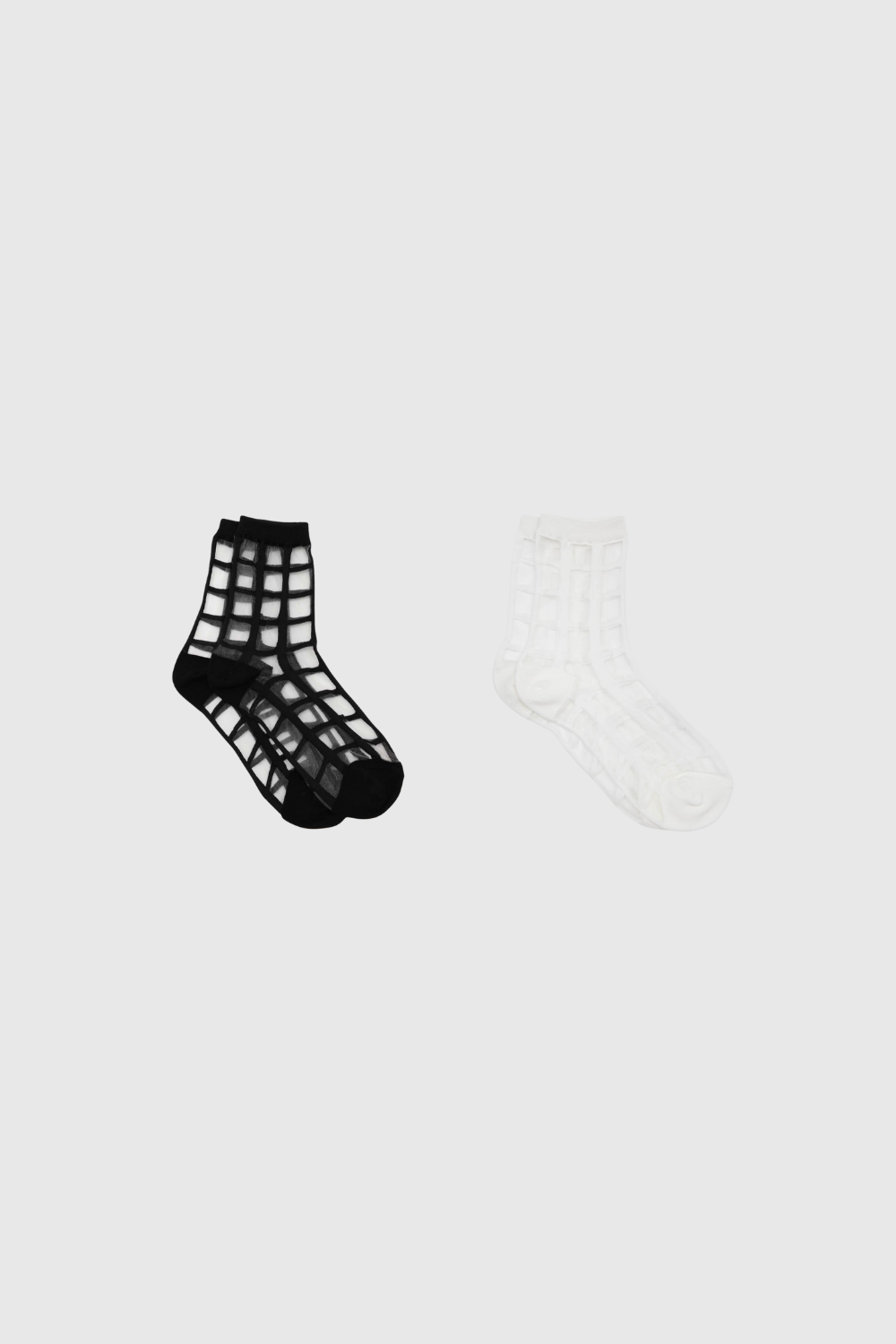 Sheer grid socks - Set of 2