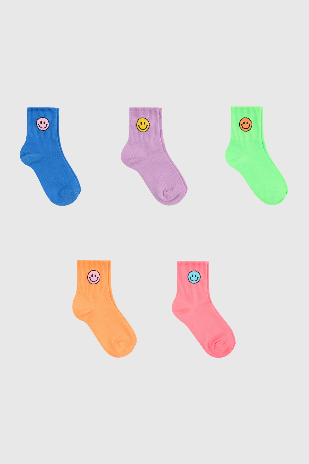 Smiley face socks - Set of 5
