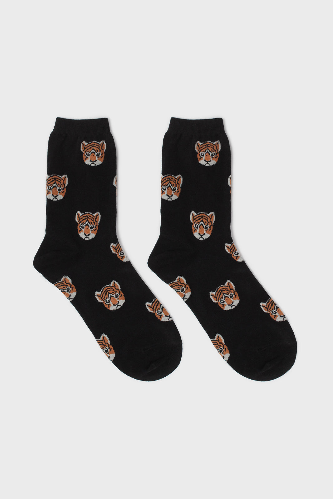 Black 'Zodiac Tiger' socks_5