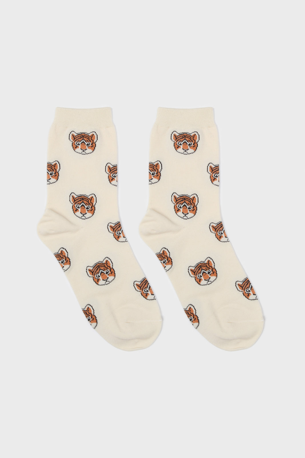 White 'Zodiac Tiger' socks_5