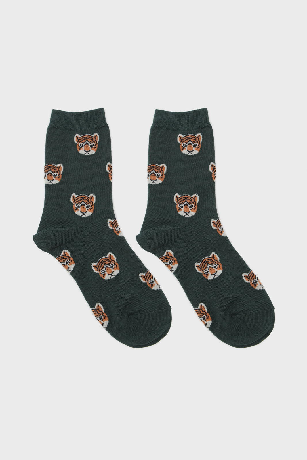 Green 'Zodiac Tiger' socks_5