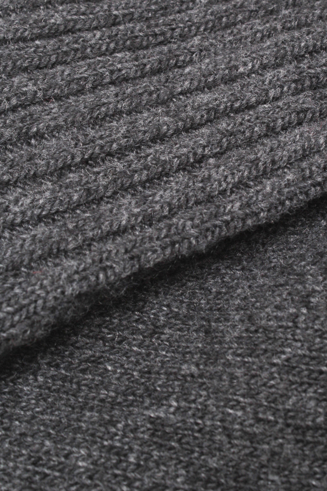 Charcoal ribbed cashmere wool blend socks_2