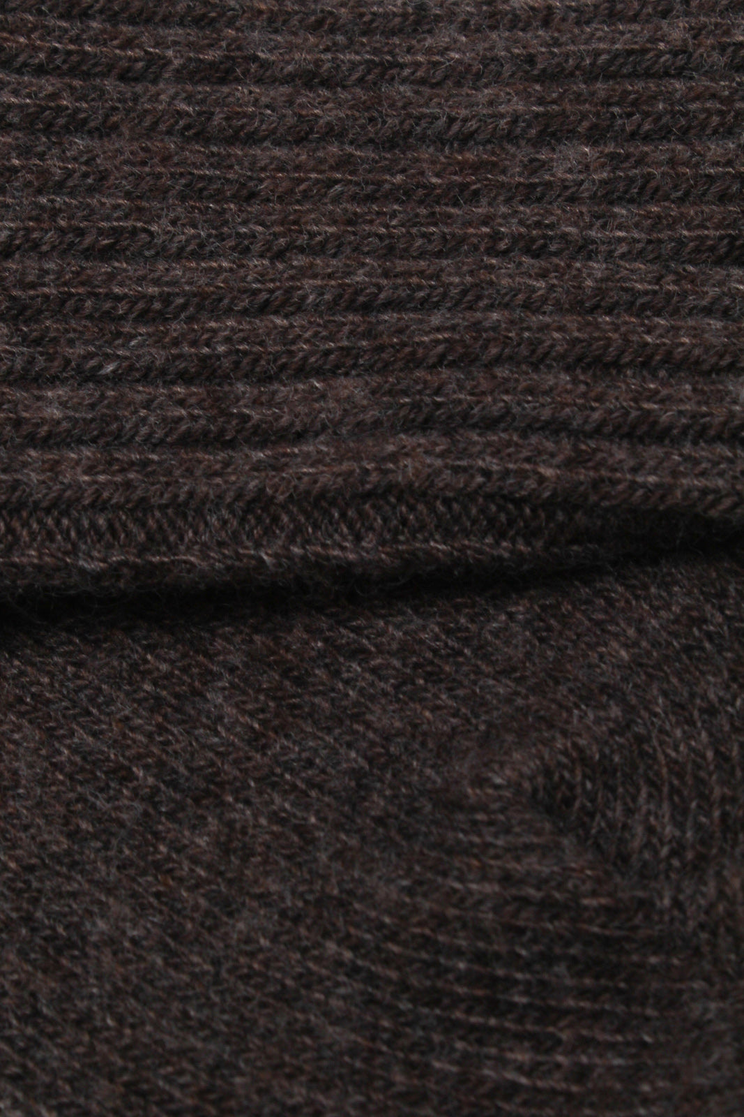 Brown ribbed cashmere wool blend socks_2