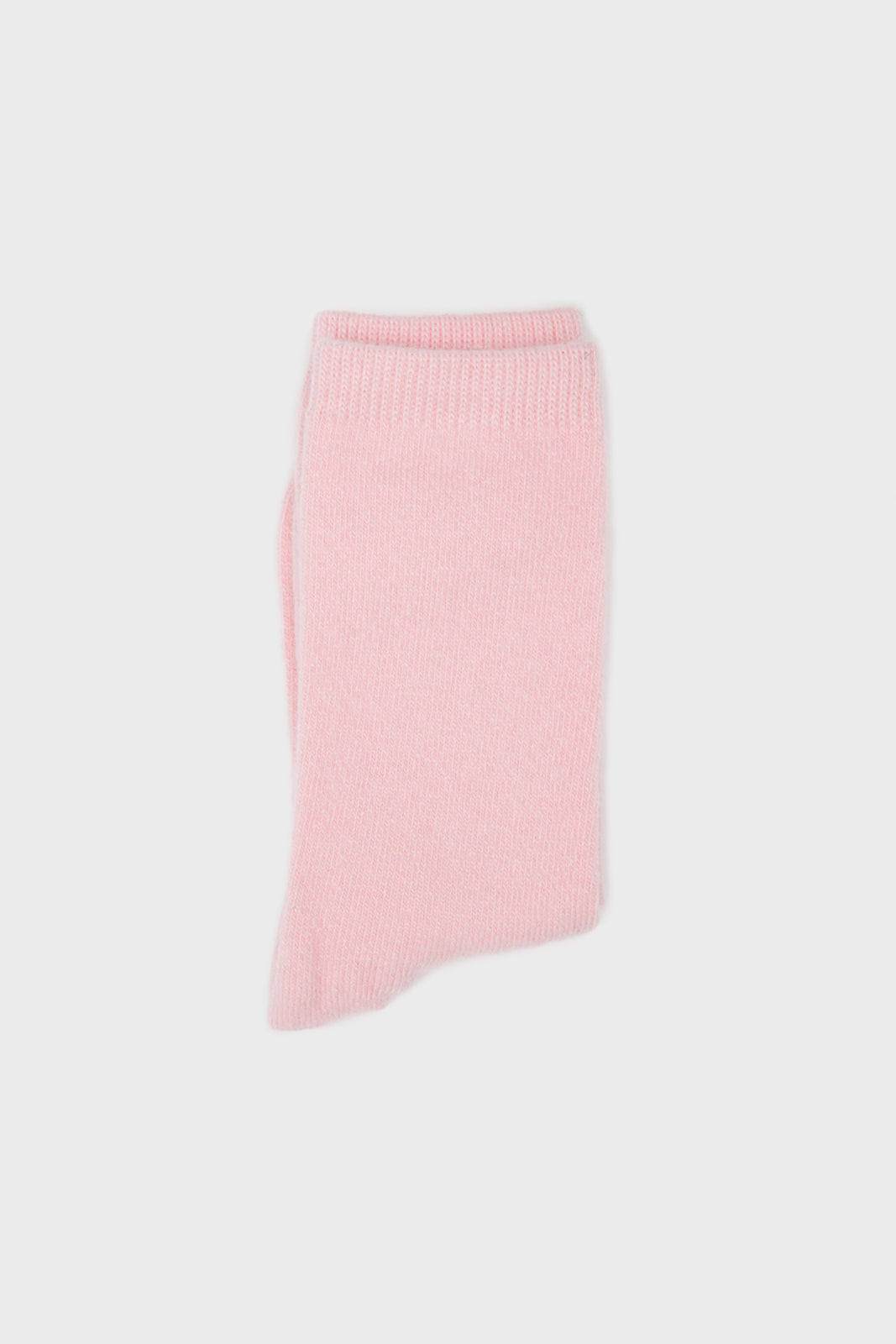Baby pink smooth cashmere wool blend socks_4