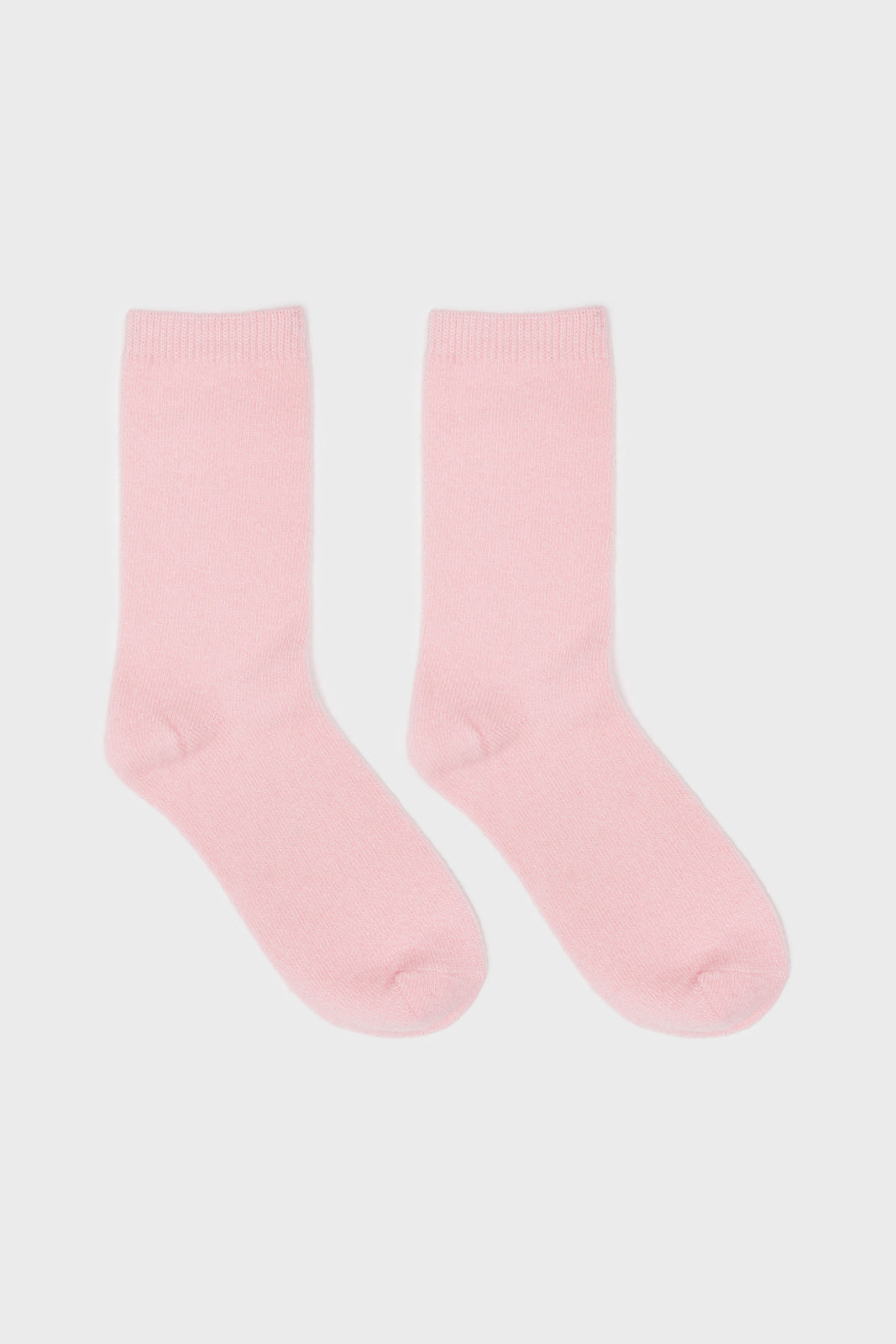 Baby pink smooth cashmere wool blend socks_3