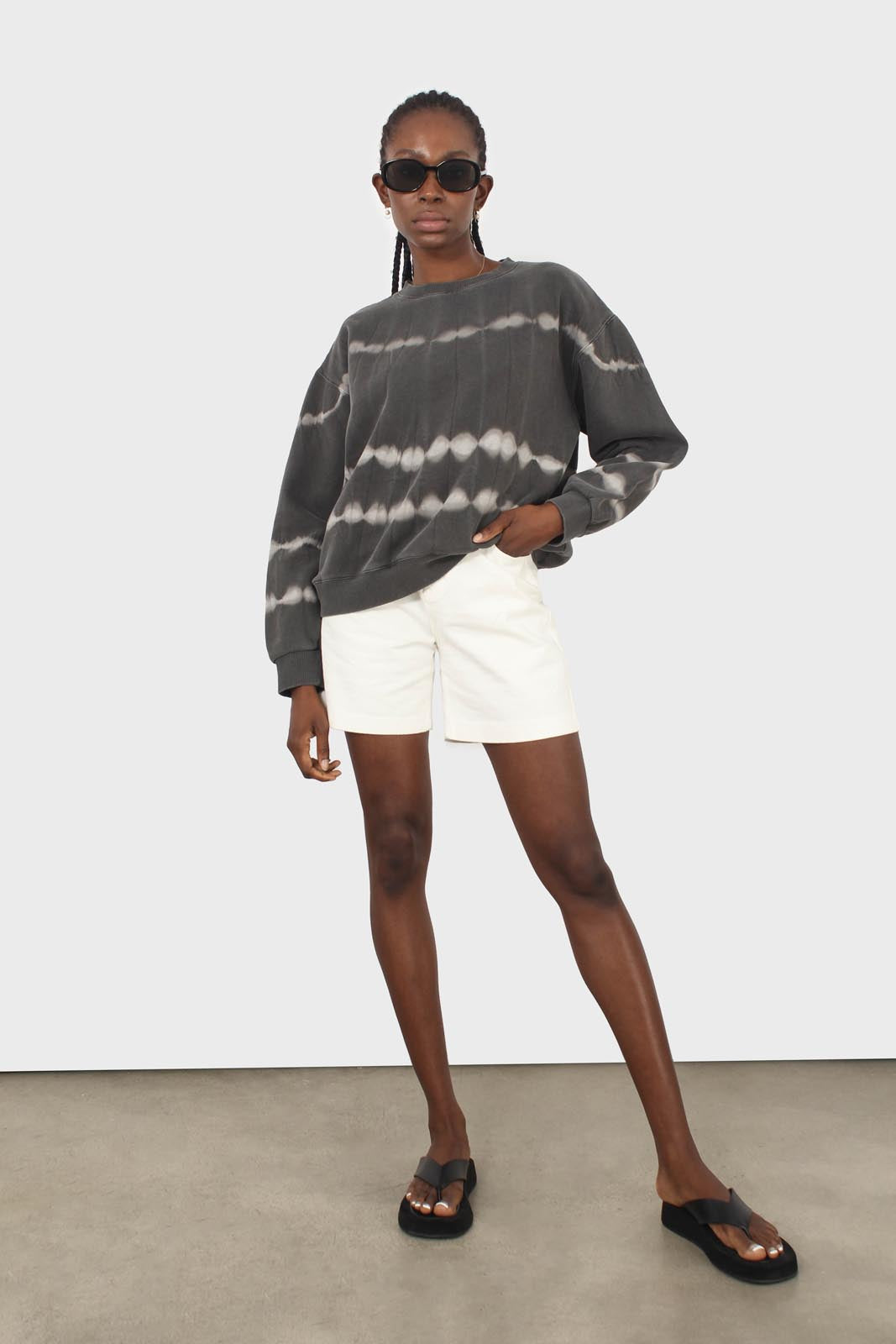 Charcoal grey tie dye crewneck sweatshirt_2