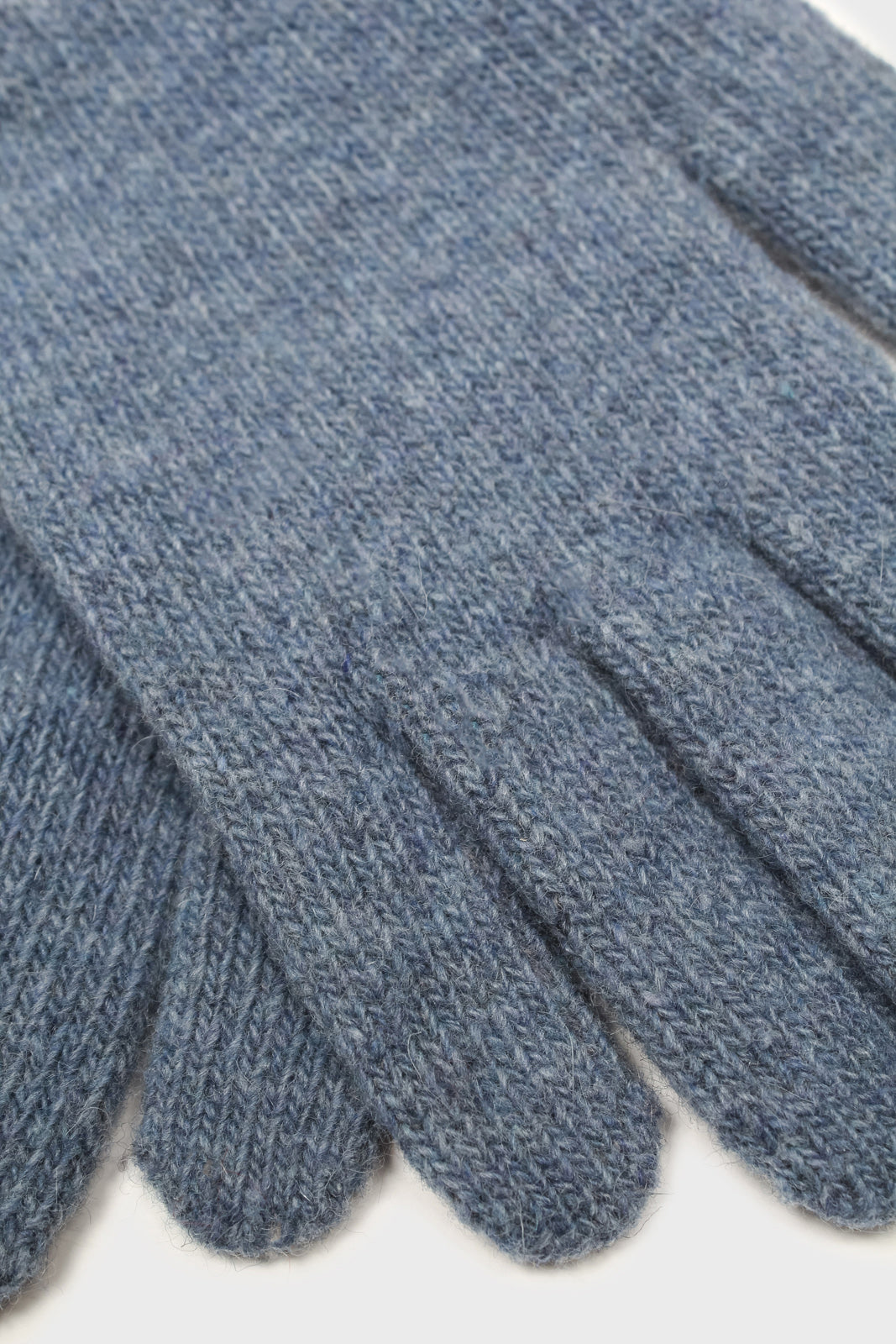 Deep blue smooth wool blend gloves_4