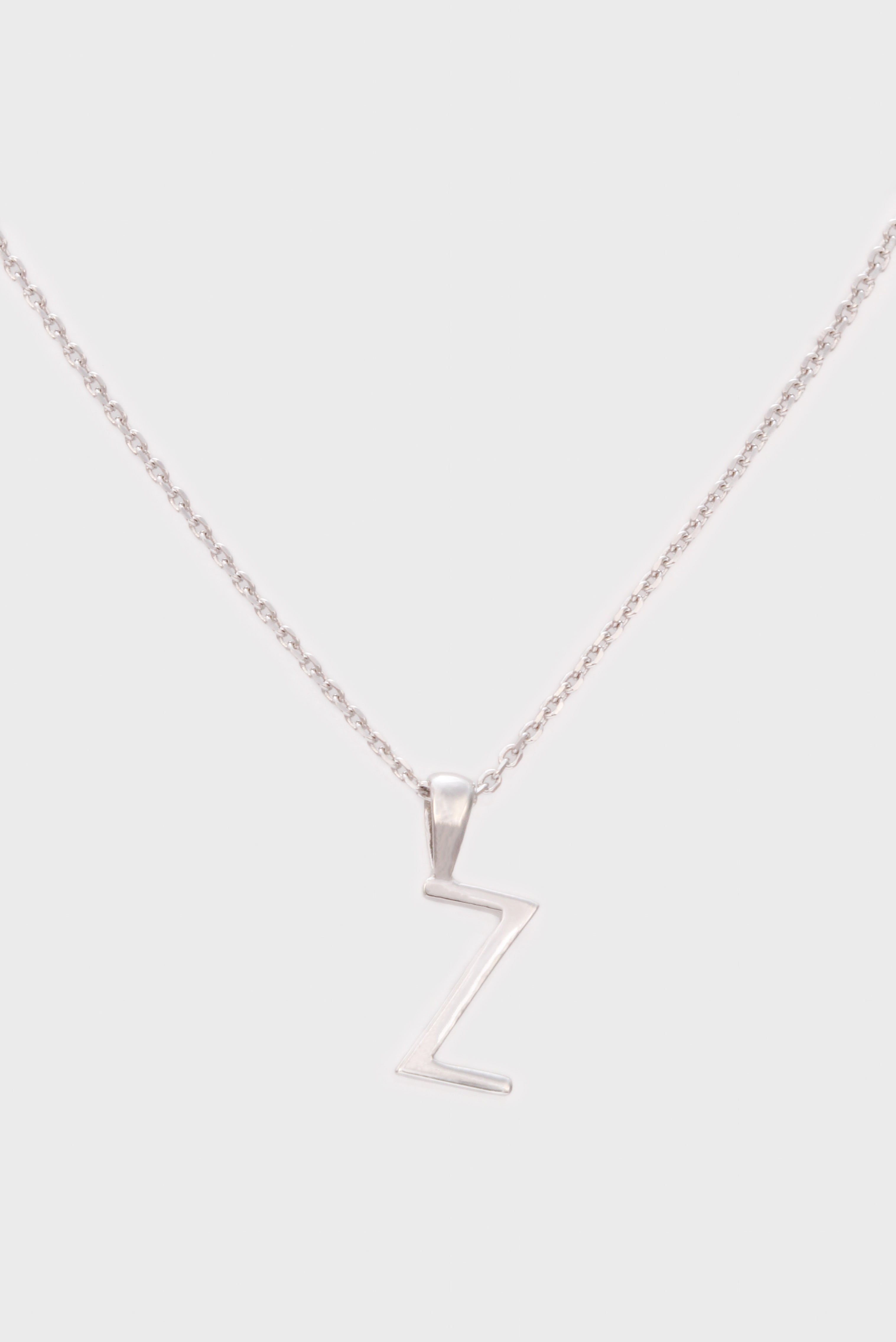 Charm necklace - Silver name initial letter 'Z'_1