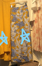 Yellow tropical printed wide leg trousers_1