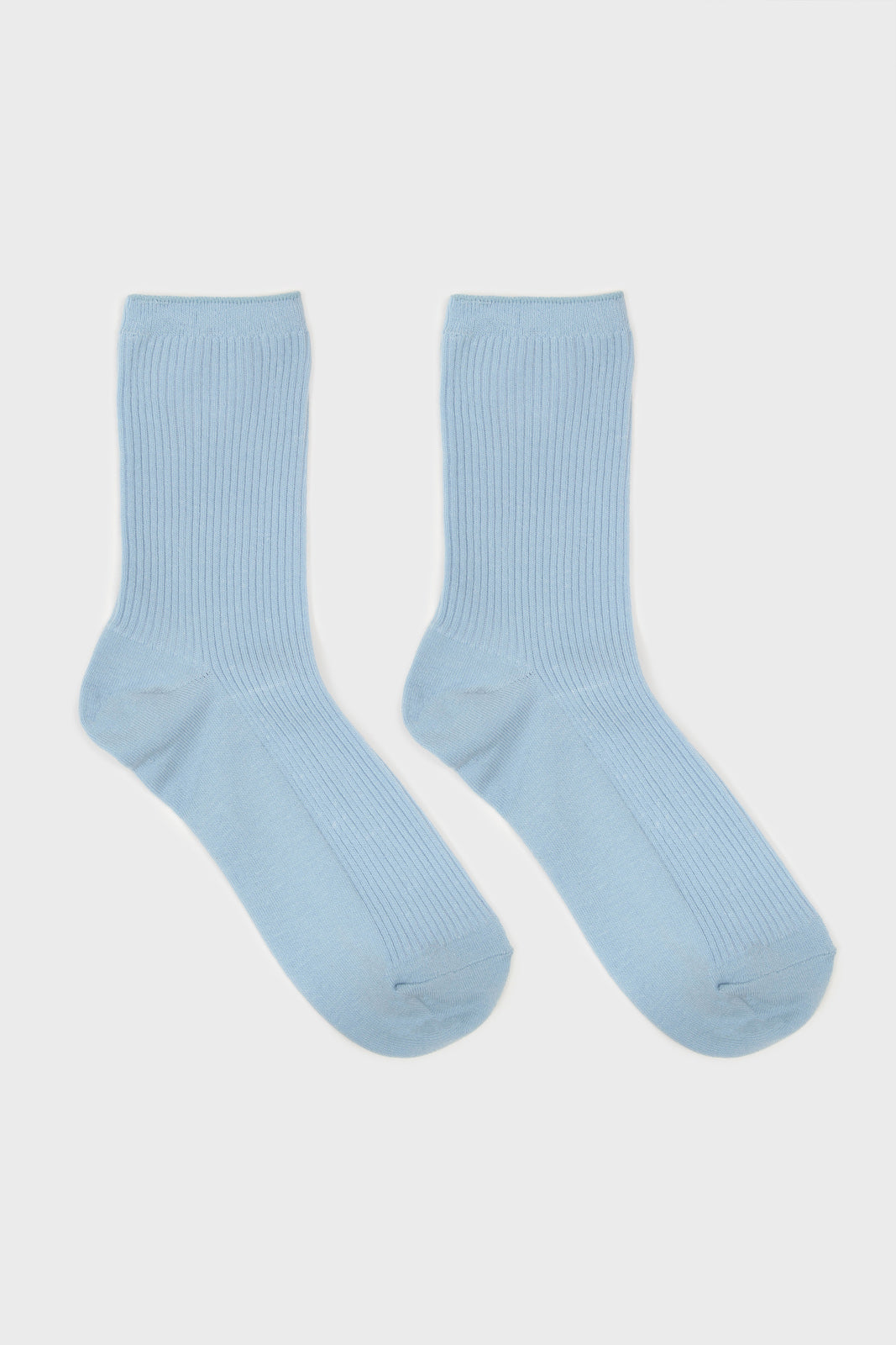 Bright blue classic ribbed socks