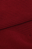 Burgundy classic ribbed socks_5