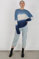 Blue dip tie dye wool blend jumper_2