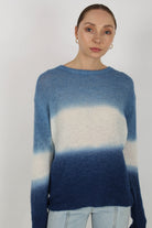 Blue dip tie dye wool blend jumper_5