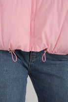 Deep pink thick hooded puffer jacket_5