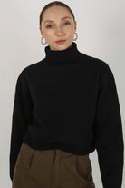 Black cropped turtleneck jumper_1