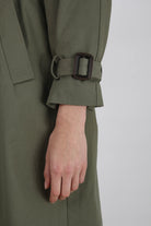 Khaki faux fur lined trench coat_6