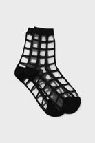 Sheer grid socks - Set of 2