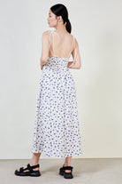 Ivory floral print tie strap dress_4