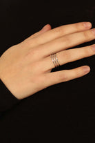 Silver mini triple tier ring_3