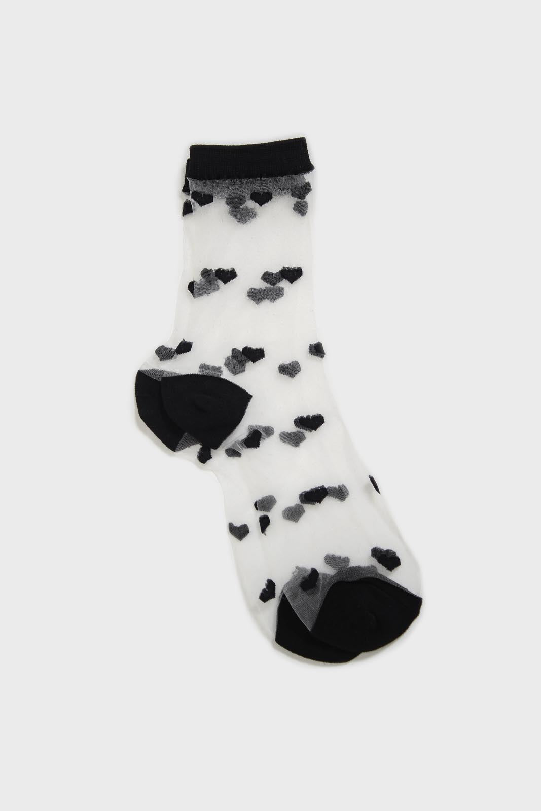 Black sheer heart socks_1