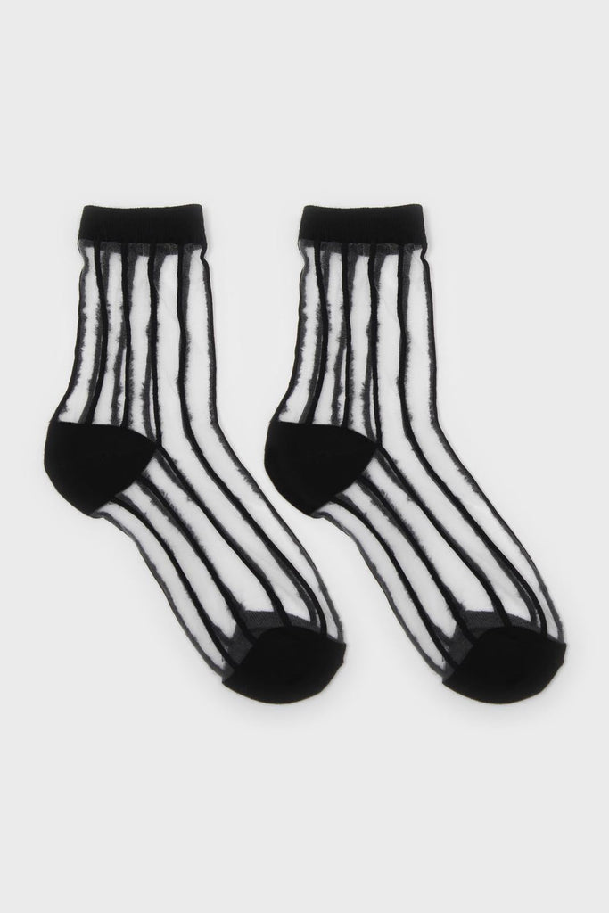 Black sheer referee stripe socks_4