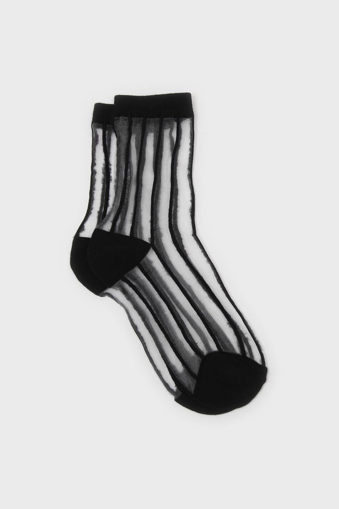 Black sheer referee stripe socks_1