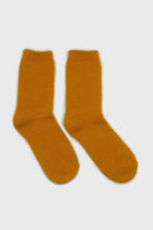 Mustard angora smooth socks_4