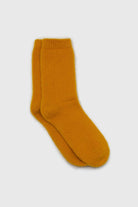 Mustard angora smooth socks_1