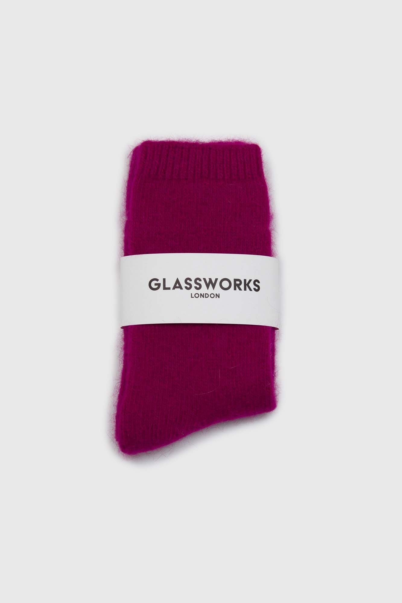 Bright purple angora smooth socks_2