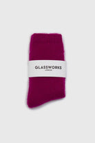 Bright purple angora smooth socks_2